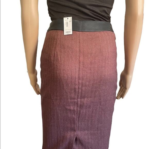NWT The Limited Maroon midi fitted pencil skirt size 00P - Picture 5 of 14